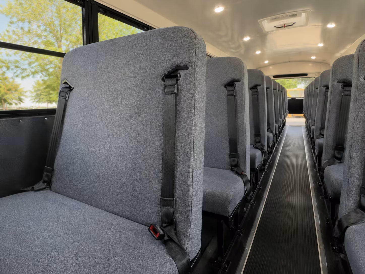school bus inside